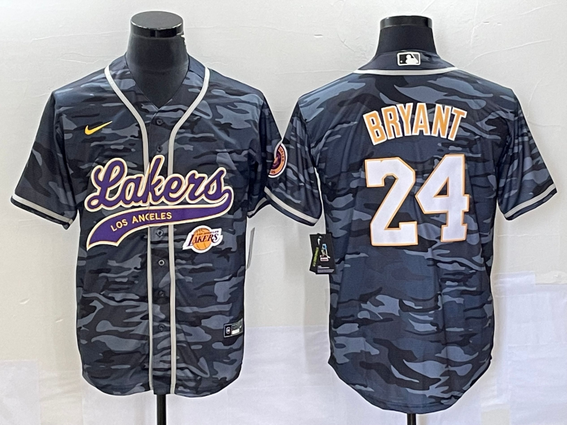 Men Los Angeles Lakers #24 Bryant camo 2023 NBA Jersey style 1